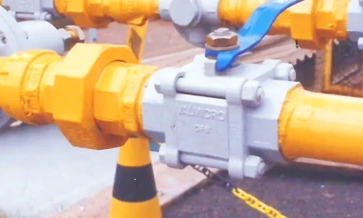 Material para instalação de gás industrial